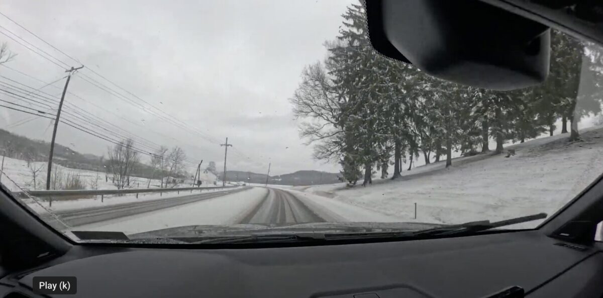 Winter Driving Splash from FedEx Truck